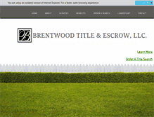 Tablet Screenshot of brentwoodtitle.com